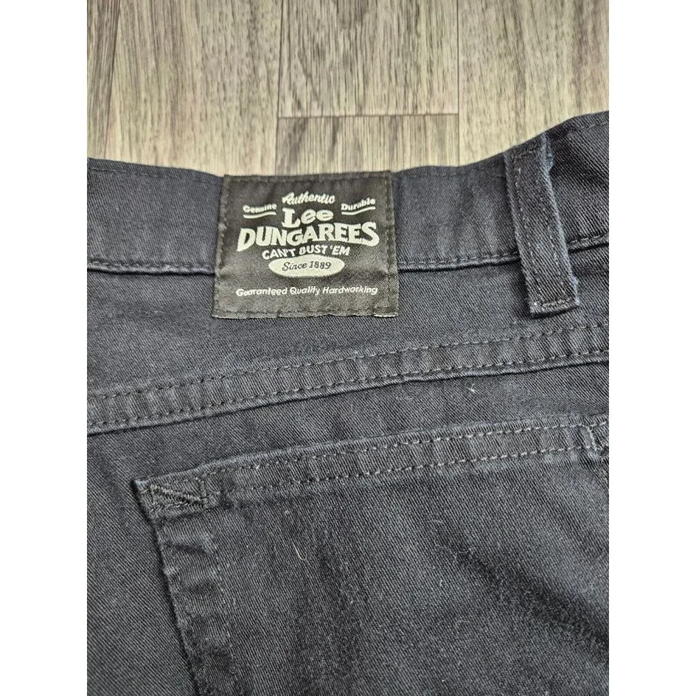 (3/$35) Lee Dungarees Juniors Size 7 Flare Pockets Black Denim Jeans - Picture 4 of 11
